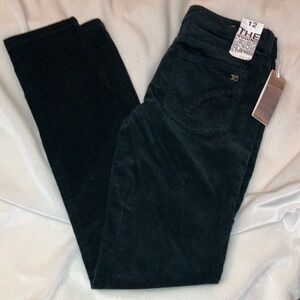 NWT Joes The Jegging Black velour jean skinny 5 pocket button/zip fly Girls 12